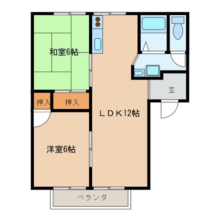 ビレッジＦ１番館の物件間取画像